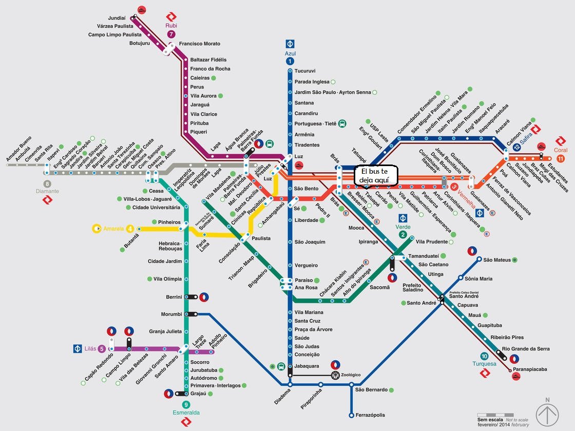 Metro de São Paulo - Cómo salir del aeropuerto de Guarulhos en transporte público