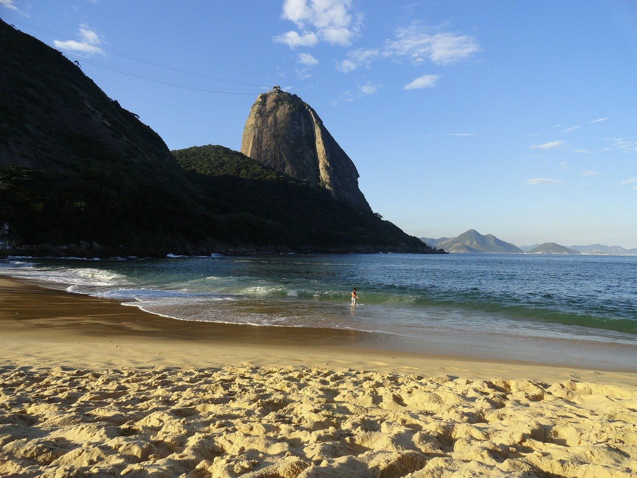 Actividades físicas en la playa de Río de Janeiro