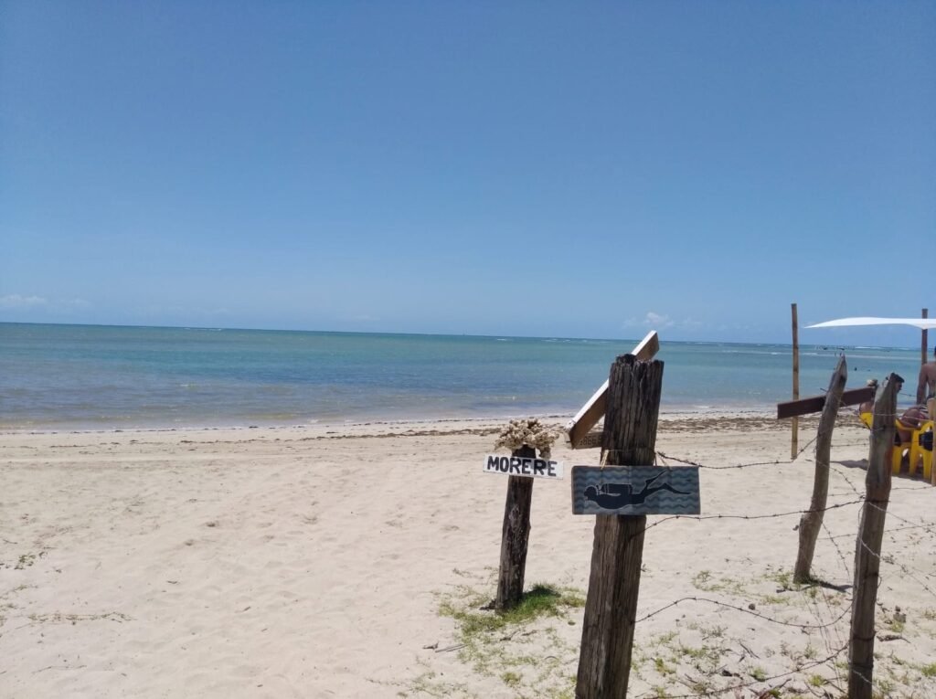 Parte izquierda de la playa de Moreré en Boipeba